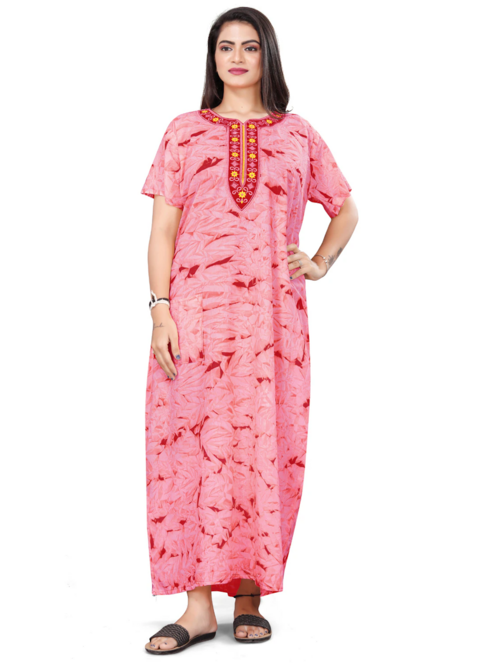 round neck printed nighty