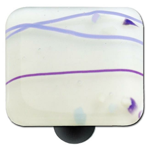 Hot Knobs HK3007-KB Mardi Gras Purple with White Square Glass Cabinet 