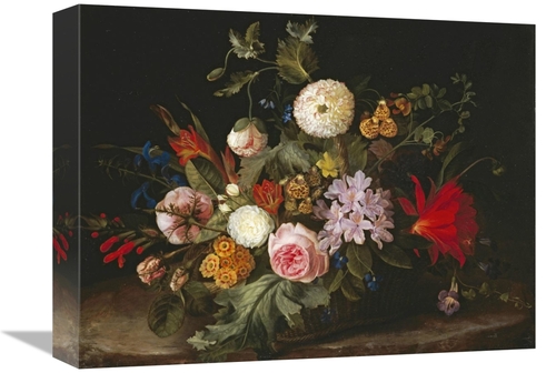 Global Gallery GCS-267579-16-142 16 in. A Basket with Flowers Art Prin