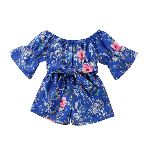 Kids Baby Girl Long Flare Sleeve Romper High