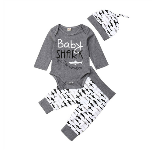 Newborn Autumn Clothes Baby Boy Shark Sets