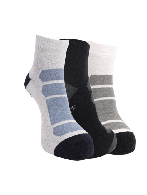 Men set of 3 multi colored above ankle length sock