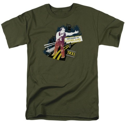 Trevco Taxi-Louieland - Short Sleeve Adult 18-1 Tee - Military Green- 