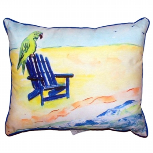 Betsy Drake ZP398 Parrot & Chair Extra Large Zippered Pillow