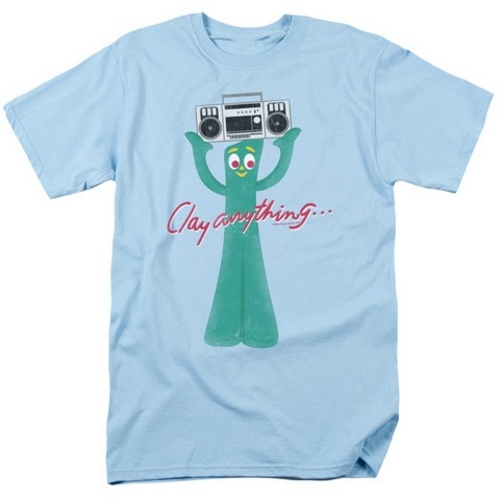 Trevco Gumby-Clay Anything Short Sleeve Adult 18-1 Tee, Light Blue