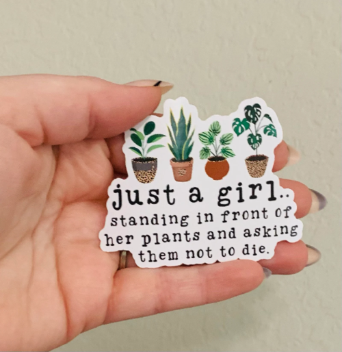 Just A Girl-Plant Mama Sticker/Magnet