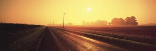 Panoramic Images PPI70621L Sunrise Road Maryland USA Poster Print by P