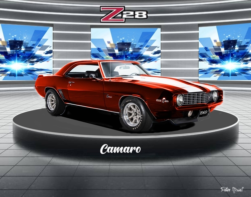 69 Chevy Camaro SS 396 Mouse Pad Classic Muscle Car Hot Rod