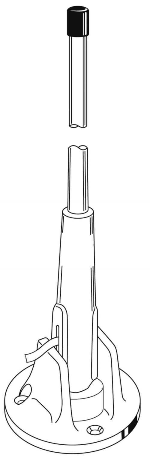 Merchant V1023 Valor - 7 ft. Lift & Lay CB Marine Antenna with Coax Ca