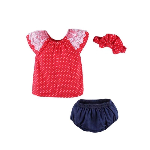 Toddler Kids Baby Girls 3Pcs Cotton Bow