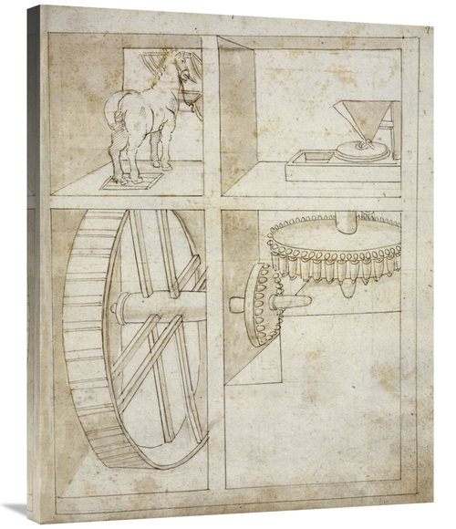 Global Gallery GCS-454999-2835-142 28 x 35 in. Folio 43 - Mill Powered