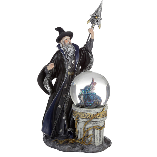 Spirit of the Sorcerer - Ice Dragon Wizard Snow Globe Waterball