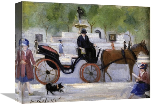 Global Gallery GCS-282369-16-142 16 in. Central Park Carriage Art Prin