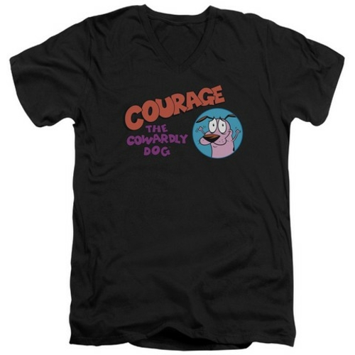 Trevco Courage The Cowardly Dog-Courage Logo - Short Sleeve Adult 30-1