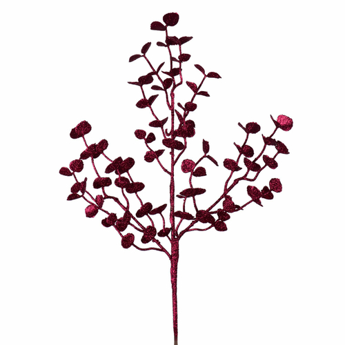 Vickerman L153805 Burgundy Eucalyptus Glitter Spray - 22 in. - 12 Per 