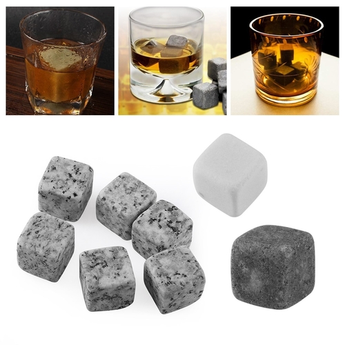 6PCS Wine Cooler Natural Rock Cocktail Accessories