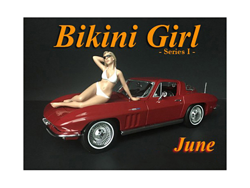 June Bikini Calendar Girl Figure for 1/24 Scale Models by American