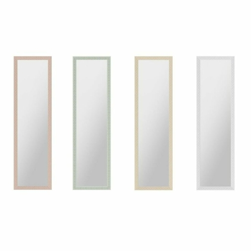 Wall mirror DKD Home Decor 36 x 2 x 125 cm Crystal Grey Pink Green