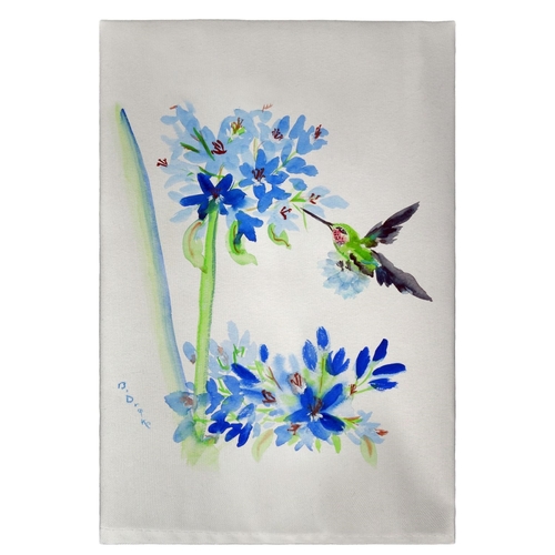 Betsy Drake GT808 20 x 20 in. Blue Flowers Guest Towel