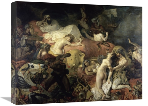 Global Gallery GCS-277377-22-142 22 in. The Death of Sardanapalus Art 