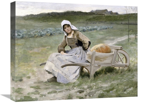 Global Gallery GCS-282655-22-142 22 in. Brittany Farm Girl Art Print -