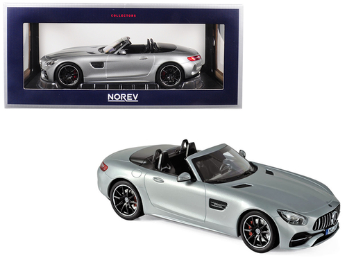 2017 Mercedes AMG GT C Roadster Silver Metallic 1/18 Diecast Model Car