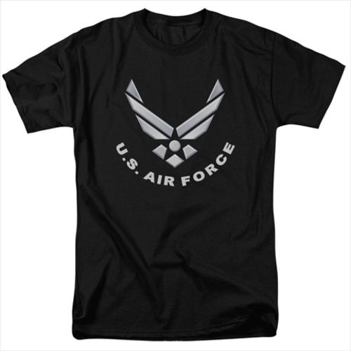 Air Force-Logo - Short Sleeve Adult 18-1 Tee, Black - Medium