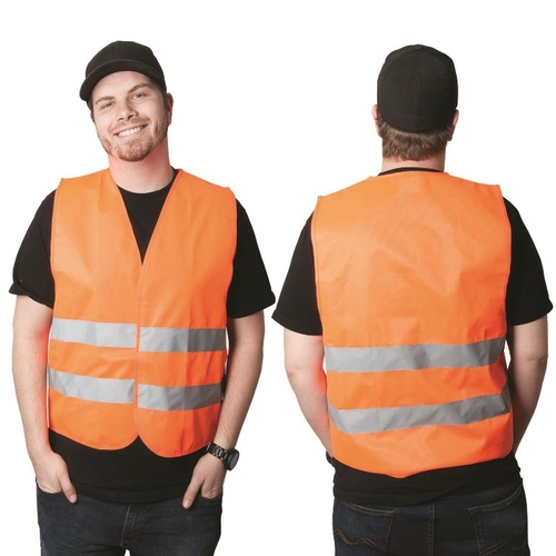 High-Viz Large Safety Vest Reflective Orange 