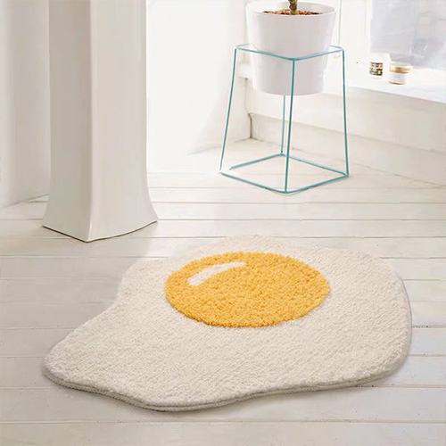 Poached Egg Floor Mat Creative and Unique