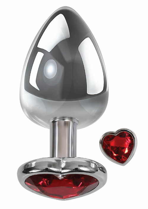 Large Red Heart Gem Anal Plug