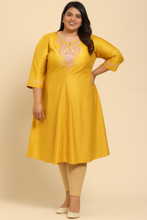 Main Elegant Traditional Women’s Ethnic Wear Set-Yellow (Size-L) | D29 image
