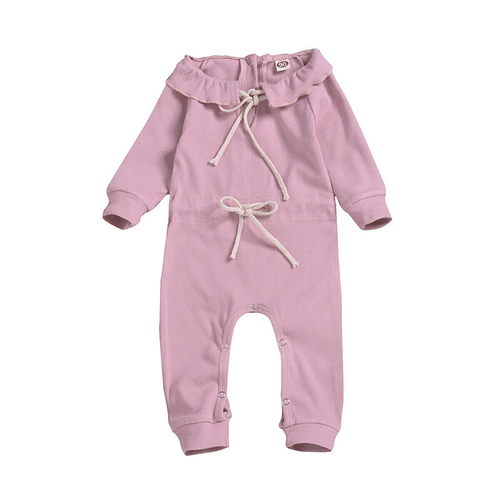 Baby Girls Unisex Romper Outfits Sets Pure Color