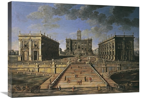 Global Gallery GCS-267180-30-142 30 in. A View of the Piazza Del Campi