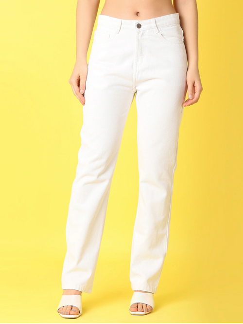 Women High Rise Denim Jeans(Size32)(Colorwhite)