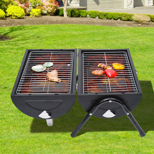 Outsunny Tabletop Portable Charcoal Grill Outdoor Folding Barbecue