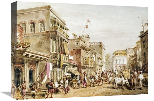 Global Gallery GCS-267053-22-142 22 in. A Busy Street Scene in India A