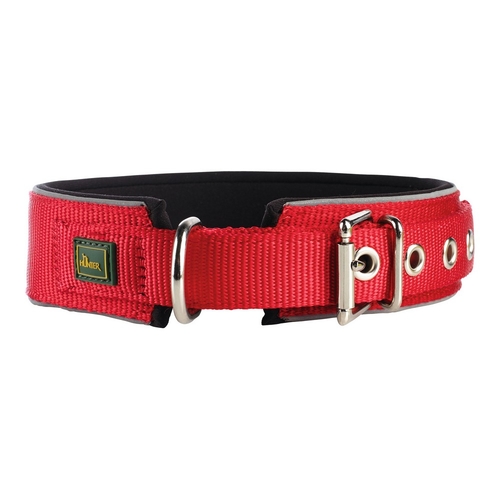 Dog collar Hunter Neoprene Reflect Red (59-66 cm)
