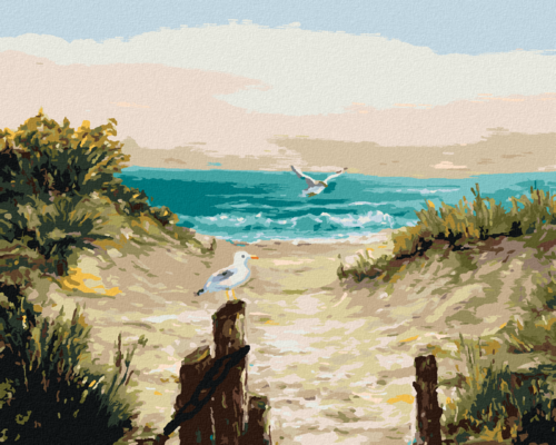 Paint by Numbers - BEACH DUNES WITH SEAGULLS