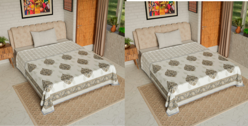 Cotton Blanket - Single Dohar ( 60 x 90 Inches) Mud Grey Pot PACK OF 2