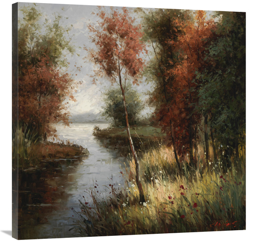 Global Gallery GCS-132518-3636-142 36 x 36 in. River Banks First Ray A