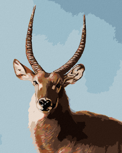 Zuty - Paint by Numbers - ANTELOPE PORTRAIT (D. RUSTY RUST), 40x50 cm