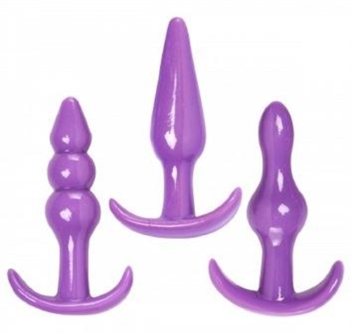 Anal Trainer 3 Piece Anal Play Kit - Purple