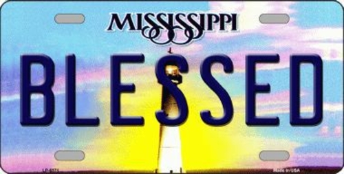 Smart Blonde LP-6571 Blessed Mississippi Novelty Metal License Plate