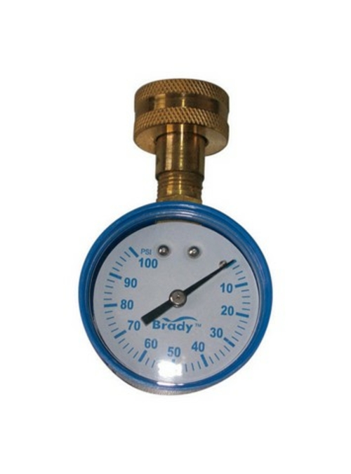 Brady BTGIND CS-NL 0.75 in. 100 PSI Water Pressure Gauge - Lead free
