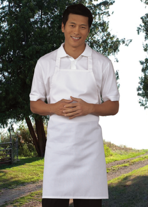 Uncommon Threads 3005-2500 Bib Apron 29W x 33L in White 