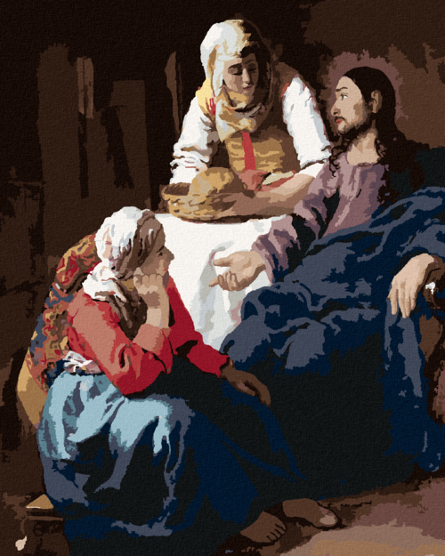 Paint by Numbers - JESUS AT THE HOME OF MARTHA AND MARY (J. VERMEER)