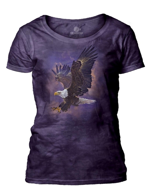 The Mountain 2765440 Purple Eagle Violet Sky Ladies Scoop Neck T-Shirt