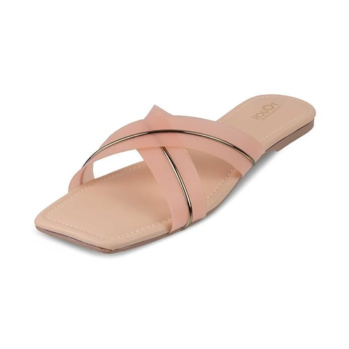 Women's Flats - Stylish Ladies Chappal with Transparent Straps Upper,