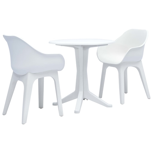 3 Piece Bistro Set Plastic Anthracite