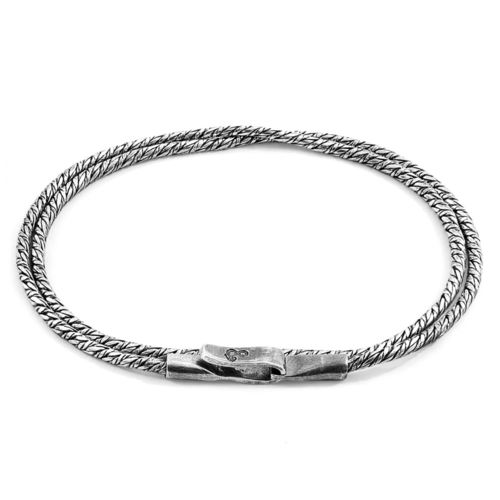 Forestay Double Sail Silver Chain Bracelet